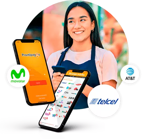 Vende recargas telefonicas todas las compañías telefonicas:
telcel, movistar, unefon, att, bait, flashmobile, abib, wik, wimo, diri, pillofon y muchas más Prontipagos el mejor aliado para tu negocio, es la mejor plataforma en línea para vender recargas electrónicas, recargas de tiempo aire en tu negocio usando tu computadora, tablet o celular y ganando la mejor comisión, venta de recargas electrónicas y pago de servicios recargas electrónicas por internet, distribuidor de recargas electrónicas, como pagar servicios, pagar cfe, pagar telmex, pagar la luz, pagar agua, pagar teléfono, recargas tae, como cobrar recibos, como cobrar servicios, como vender recargas de tiempo aire, pines electrónicos, tarjetas de regalo digitales, como hacer recargas desde mi celular, quiero vender recargas